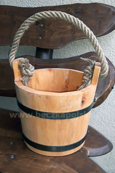 Wiadro drewniane 5L olcha wiadro 5l olcha