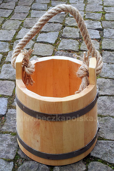Wiadro drewniane 5L olcha 'skopek' wiadro5L skopek